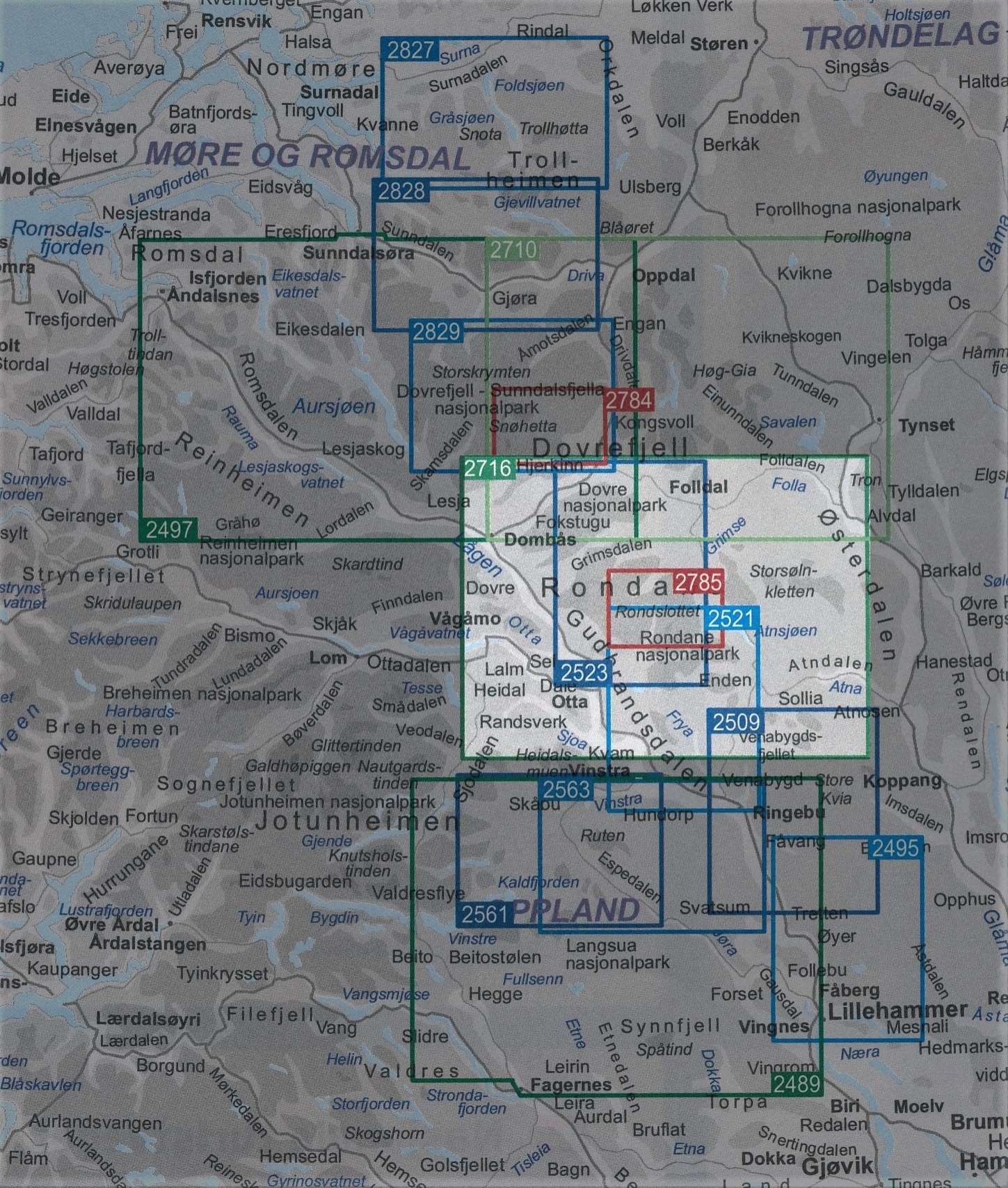 DNT-2716 Rondane wandelkaart 1:100.000 7046660027165 Nordeca Turkart Norge 1:100.000 Wandelkaarten Midden-Noorwegen DNT-2716 Rondane wandelkaart 1:100.000 7046660027165 Nordeca Turkart Norge 1:100.000 Wandelkaarten Midden-Noorwegen