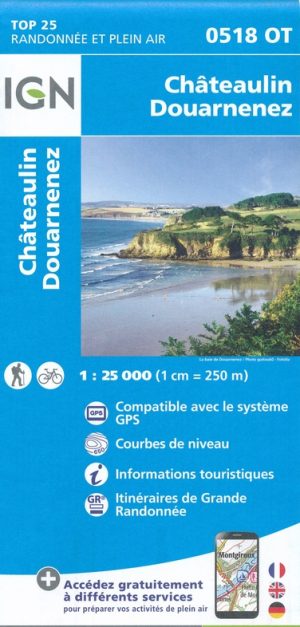 wandelkaart 0518OT Ménez Hom, Châteaulin 1:25.000 9782758541004  IGN IGN 25 Bretagne  Wandelkaarten Bretagne