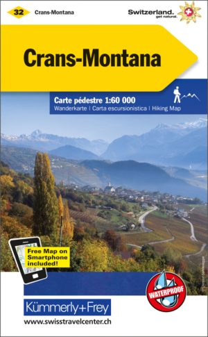 KFW-32 Crans-Montana | wandelkaart / overzichtskaart 9783259022320  Kümmerly & Frey KFW 1:60.000  Wandelkaarten Unterwallis