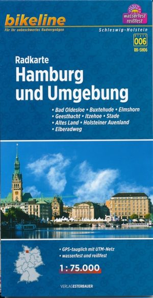 RK-SH06  Hamburg und Umgebung 1:75.000 9783850004077  Esterbauer Bikeline Radkarten  Fietskaarten Hamburg