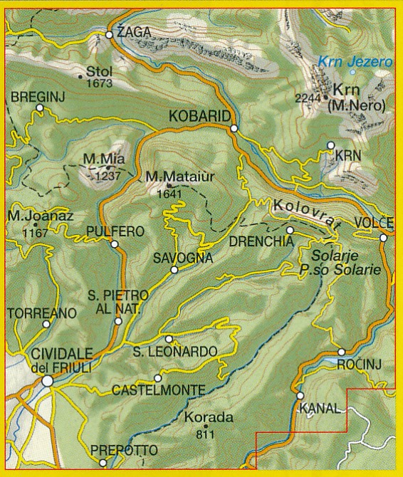 TAB-041 Cividale del Friuli/Valli del Natisone | Tabacco wandelkaart 9788883151248 Tabacco Tabacco 1:25.000 Wandelkaarten Veneto, Friuli TAB-041 Cividale del Friuli/Valli del Natisone | Tabacco wandelkaart 9788883151248 Tabacco Tabacco 1:25.000 Wandelkaarten Veneto, Friuli