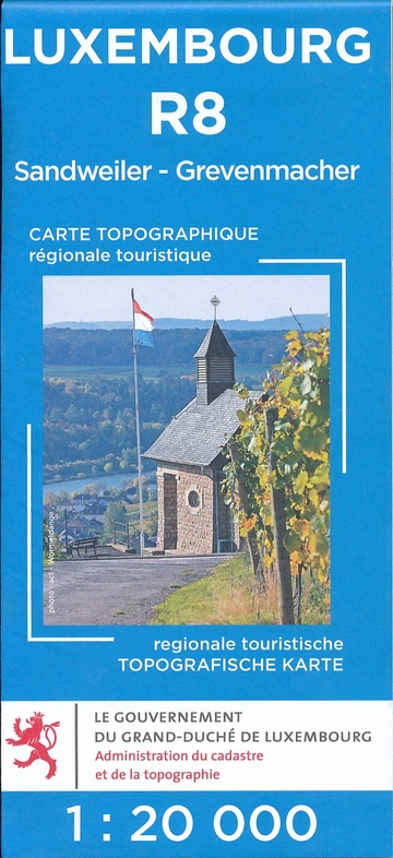 wandelkaart Luxemburg R08:  Grevenmacher 1:20.000 R8 LUXR08  Le Gouvernement du Grand-Duché   Wandelkaarten Luxemburg