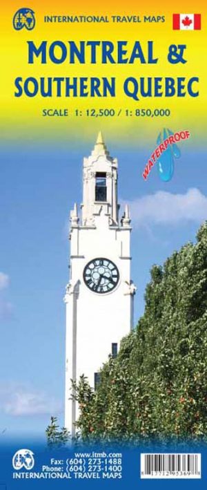 ITM Quebec | landkaart, autokaart 1:1.100.000, Montreal 1:12.500 9781771294676  International Travel Maps   Landkaarten en wegenkaarten, Stadsplattegronden Montréal & Québec