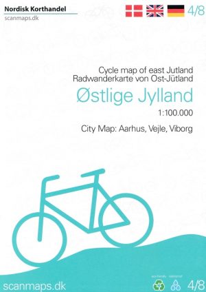 SM-4  Oost-Jutland fietskaart 1:100.000 * 9788779671645  Scanmaps fietskaarten Denemarken  Fietskaarten Jutland
