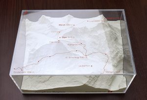 Jungfrau - reliëfmaquette op schaal 1:75.000 JUNGFRAU  Reliorama   Wandkaarten Berner Oberland