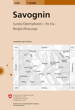 topografische wandelkaart CH-1236  Savognin [2017] 9783302012360  Bundesamt / Swisstopo LKS 1:25.000 Graubünden  Wandelkaarten Graubünden