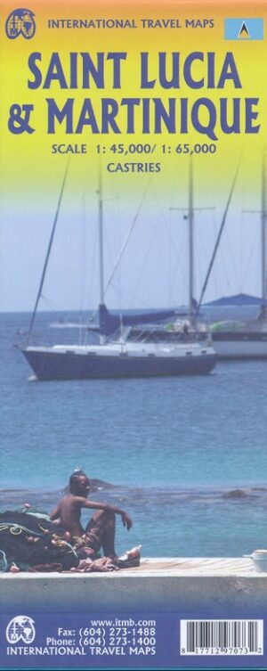 ITM Saint-Lucia 1:65.000  -  Martinique 1:45.000 9781771297073  International Travel Maps   Landkaarten en wegenkaarten Overig Caribisch gebied