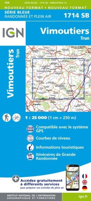 SB-1714 Vimoutiers/Trun | wandelkaart 1:25.000 9782758534730  IGN IGN 25 Normandië  Wandelkaarten Normandië