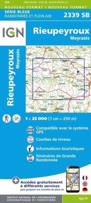 SB-2339 Rieupeyroux - Moyrazes | wandelkaart 1:25.000 9782758535577  IGN IGN 25 Lot, Tarn, Aveyron  Wandelkaarten Lot, Tarn, Toulouse
