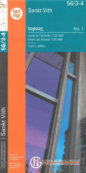 NGI-56/3-4  St.Vith-Schoenberg | topografische wandelkaart 1:25.000 9789462352407  Nationaal Geografisch Instituut NGI Wallonië 1:25.000  Wandelkaarten Wallonië (Ardennen)