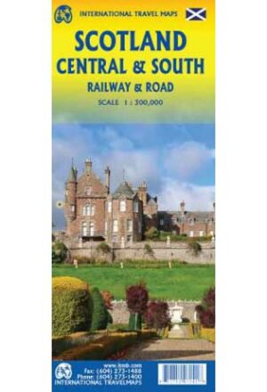 ITM Scotland Central & South | wegen- en spoorwegenkaart 1:300.000 9781771297141  International Travel Maps   Landkaarten en wegenkaarten, Treingidsen en verhalen Schotland