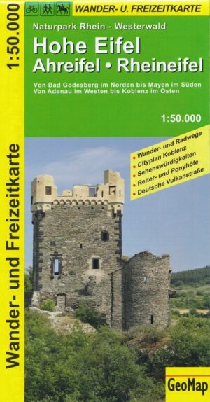 Hohe Eifel, Ahreifel, Rheineifel 1:50.000 (44104) 9783933671158  GeoMap Wandelkaarten Eifel  Wandelkaarten Eifel, Moezel, van Trier tot Koblenz