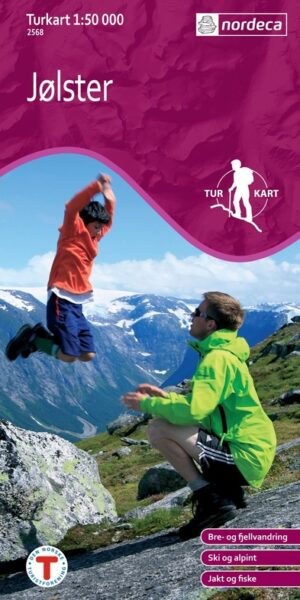 DNT-2568 Jolster | topografische wandelkaart 1:50.000 7046660025680  Nordeca Turkart Norge 1:50.000  Wandelkaarten Midden-Noorwegen