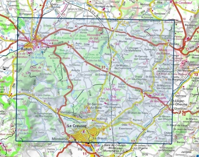 SB-2925 Autun, Le Creusot | wandelkaart 1:25.000 9782758534525 IGN IGN 25 Bourgogne & Morvan Wandelkaarten Bourgogne, Morvan SB-2925 Autun, Le Creusot | wandelkaart 1:25.000 9782758534525 IGN IGN 25 Bourgogne & Morvan Wandelkaarten Bourgogne, Morvan