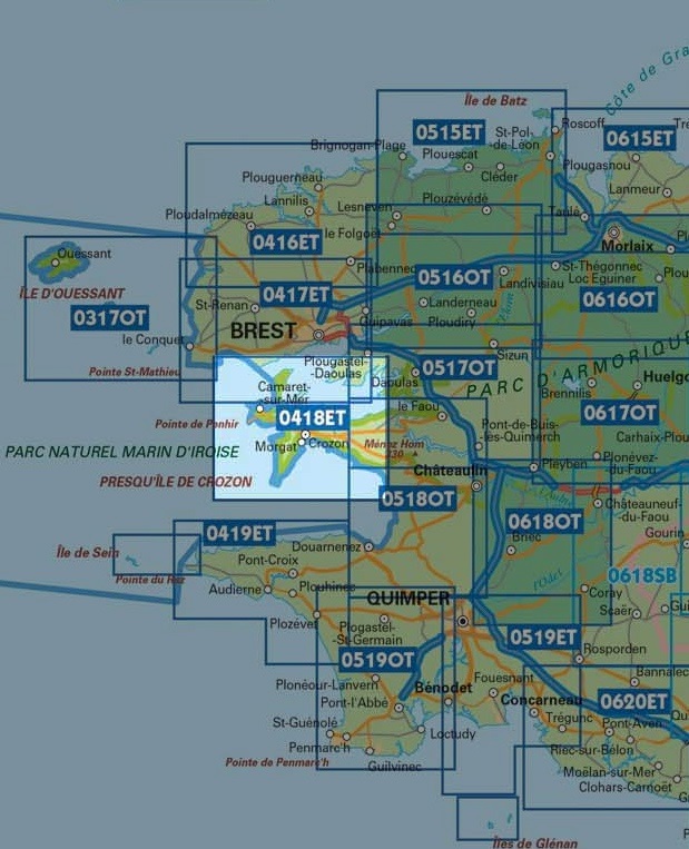 wandelkaart 0418ET Camaret. Presqu'Île de Crozon 1:25.000 9782758542513 IGN IGN 25 Bretagne Wandelkaarten Bretagne wandelkaart 0418ET Camaret. Presqu'Île de Crozon 1:25.000 9782758542513 IGN IGN 25 Bretagne Wandelkaarten Bretagne