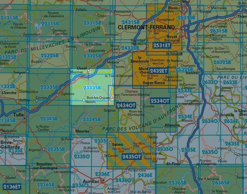 SB-2333 Bort-les-Orgues, Neuvic | wandelkaart 1:25.000 9782758546238 IGN IGN 25 Auvergne Wandelkaarten Auvergne SB-2333 Bort-les-Orgues, Neuvic | wandelkaart 1:25.000 9782758546238 IGN IGN 25 Auvergne Wandelkaarten Auvergne