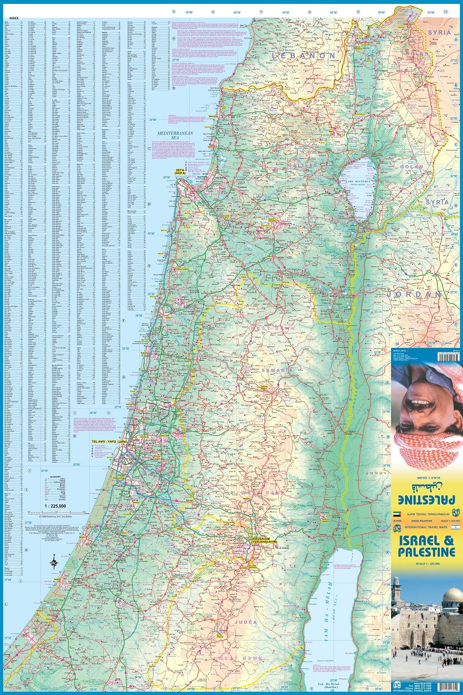ITM Palestine and Israel | landkaart, autokaart 1:225.000 9781771293655 International Travel Maps Landkaarten en wegenkaarten Israël, Palestina ITM Palestine and Israel | landkaart, autokaart 1:225.000 9781771293655 International Travel Maps Landkaarten en wegenkaarten Israël, Palestina