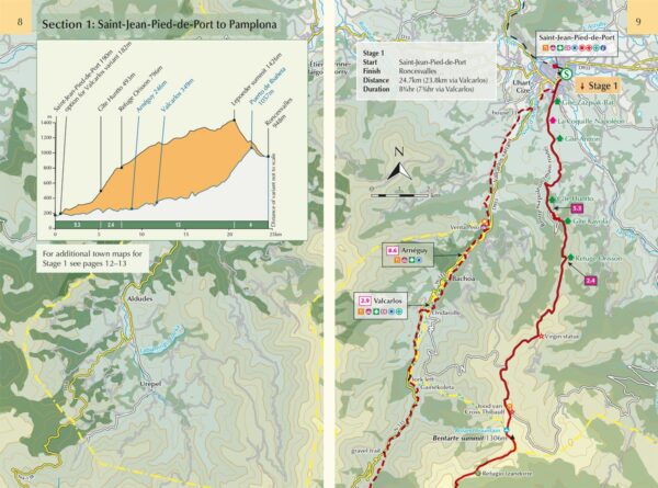 wandelgids Camino de Santiago: Camino Frances 9781786310040 Sandy Brown Cicerone Press   Meerdaagse wandelroutes, Santiago de Compostela, Wandelgidsen Santiago de Compostela, de Spaanse routes