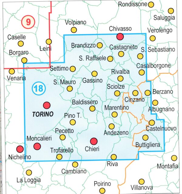 FRA-18  Collina di Torino | wandelkaart 1:25.000 9788897465164  Fraternali Editore Fraternali 1:25.000  Wandelkaarten Turijn, Piemonte