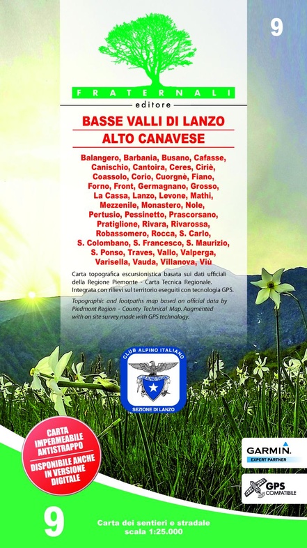 FRA-09  Basse Valli di Lanzo, Alto Canavese | wandelkaart 1:25.000 9788897465348  Fraternali Editore Fraternali 1:25.000  Wandelkaarten Turijn, Piemonte