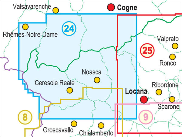 FRA-24 Alta Valle Orco - Gran Paradiso | wandelkaart 1:25.000 9788897465355  Fraternali Editore Fraternali 1:25.000  Wandelkaarten Aosta, Gran Paradiso, Turijn, Piemonte