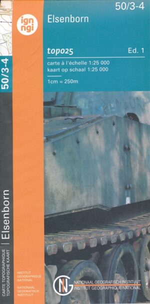 NGI-50/3-4  Elsenborn-Langert | topografische wandelkaart 1:25.000 9789462352315  Nationaal Geografisch Instituut NGI Wallonië 1:25.000  Wandelkaarten Wallonië (Ardennen)