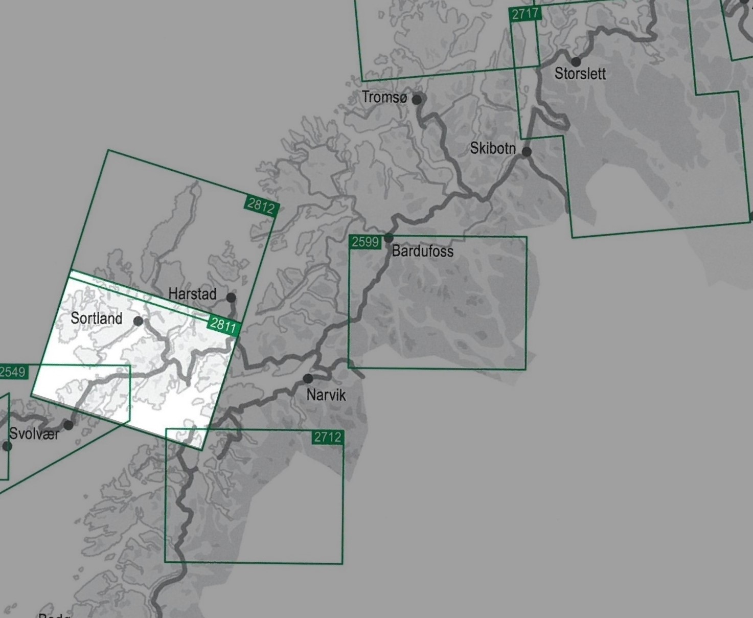 DNT-2811 Vesteralen Hinnoya zuid wandelkaart 1:100.000 7046660028117 Nordeca Turkart Norge 1:100.000 Wandelkaarten Lofoten en Vesterålen DNT-2811 Vesteralen Hinnoya zuid wandelkaart 1:100.000 7046660028117 Nordeca Turkart Norge 1:100.000 Wandelkaarten Lofoten en Vesterålen