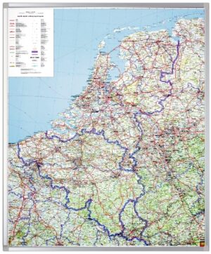 Benelux 1:500.000 / ongevouwen in koker FBP.AK80  Freytag & Berndt   Wandkaarten Benelux