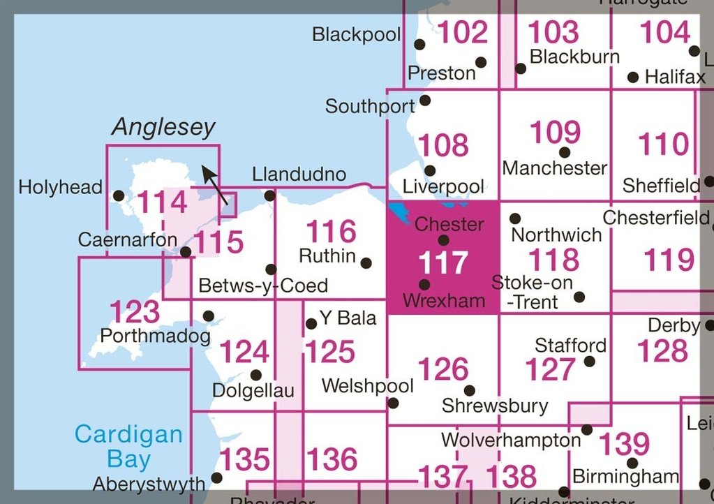 LR-117 Chester, Wrexham, Ellesmere Port | topografische wandelkaart 9780319262153 Ordnance Survey Landranger Maps 1:50.000 Wandelkaarten Birmingham, Cotswolds, Oxford LR-117 Chester, Wrexham, Ellesmere Port | topografische wandelkaart 9780319262153 Ordnance Survey Landranger Maps 1:50.000 Wandelkaarten Birmingham, Cotswolds, Oxford