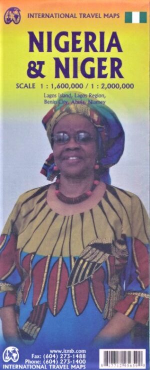 ITM Nigeria & Niger | landkaart, autokaart 1:1.600.000 / 2.000.000 9781771295659  International Travel Maps   Landkaarten en wegenkaarten Mauritanië, Mali, Burkina Faso, Nigeria