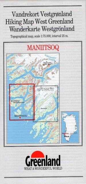GHM-14  Maniitsoq 1:75.000 * 0257065  Kort-og Matrikelstyrelsen Greenl. Hiking Maps  Wandelkaarten Groenland