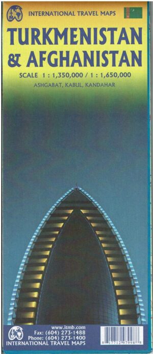 ITM Turkmenistan& Afghanistan | landkaart, autokaart 1:1.300.000 / 1:1.100.000 9781771297998  International Travel Maps   Landkaarten en wegenkaarten Zijderoute (de landen van de)