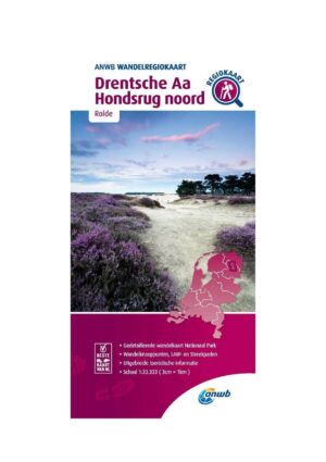 WRK-06 Drentsche Aa, Hondsrug noord | ANWB wandelkaart 1:33.333 9789018046408  ANWB Wandelregiokaarten 1:33.333  Wandelkaarten Drenthe