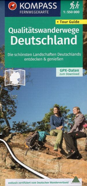 Kompass wandelkaart KP-2561 KOMPASS Fernwegekarte Qualitätswanderwege Deutschland 9783990448168  Kompass Wandelkaarten   Wandelkaarten Duitsland