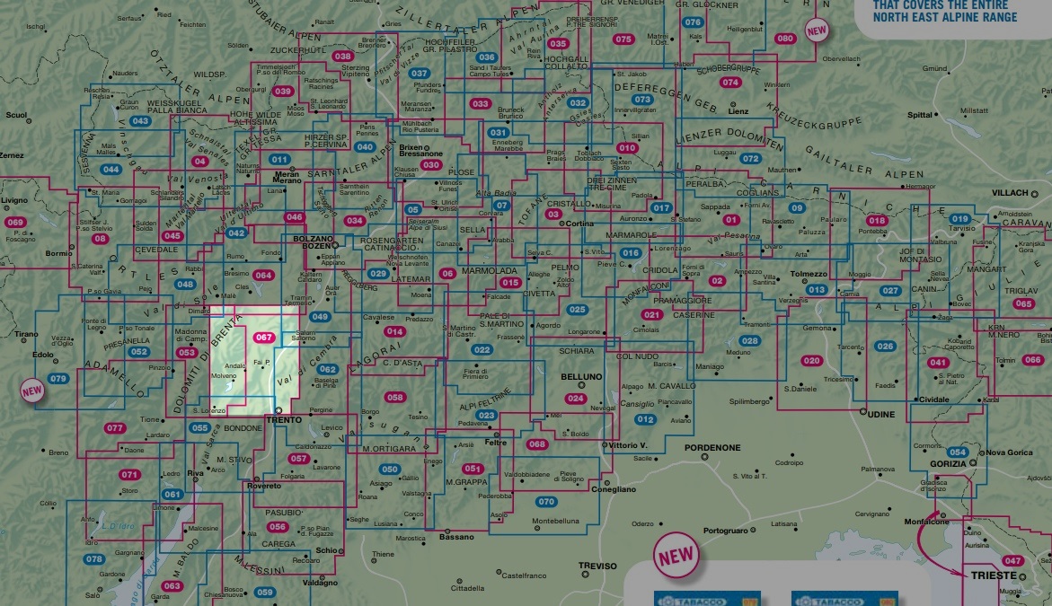 TAB-067 Altopiano della Paganella | Tabacco wandelkaart 9788883151132 Tabacco Tabacco 1:25.000 Wandelkaarten Zuid-Tirol, Dolomieten TAB-067 Altopiano della Paganella | Tabacco wandelkaart 9788883151132 Tabacco Tabacco 1:25.000 Wandelkaarten Zuid-Tirol, Dolomieten