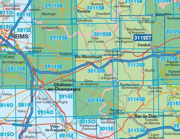 SB-3013 Sainte-Menehould | wandelkaart 1:25.000 9782758541684 IGN IGN 25 Champagne / Ardennes Wandelkaarten Champagne, Franse Ardennen SB-3013 Sainte-Menehould | wandelkaart 1:25.000 9782758541684 IGN IGN 25 Champagne / Ardennes Wandelkaarten Champagne, Franse Ardennen