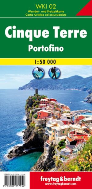 WKI-02 Cinque Terre, Portofino | wandelkaart 1:50.000 9783707917956  Freytag & Berndt WK 1:50.000  Wandelkaarten Genua, Cinque Terre (Ligurië)