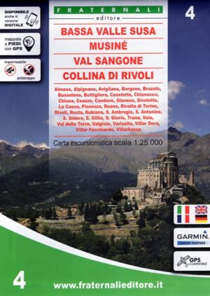 FRA-04 Bassa Valle Susa, Musinè | wandelkaart 1:25.000 9788897465331  Fraternali Editore Fraternali 1:25.000  Wandelkaarten Turijn, Piemonte