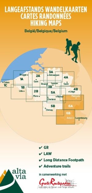 wandelkaart Alta Via 6  Provincie Luxemburg, Gaume en Ardennen 1:85.000 9789082844399  Alta Via GR-Wandelkaarten België  Meerdaagse wandelroutes, Wandelkaarten Wallonië (Ardennen)