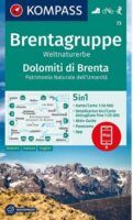 Kompass wandelkaart KP-73  Dolomiti di Brenta 1:50.000 9783990449325  Kompass Wandelkaarten KP50 Zuid-Tirol, Dolomieten  Wandelkaarten Zuid-Tirol, Dolomieten