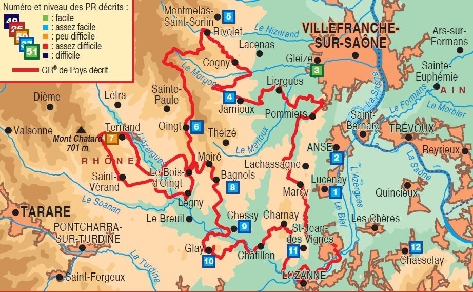 TG-6900 Le tour du Beaujolais des Pierres Dorées | wandelgids 9782751411083 FFRP topoguides à grande randonnée Meerdaagse wandelroutes, Wandelgidsen Lyon en omgeving TG-6900 Le tour du Beaujolais des Pierres Dorées | wandelgids 9782751411083 FFRP topoguides à grande randonnée Meerdaagse wandelroutes, Wandelgidsen Lyon en omgeving