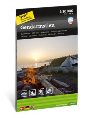 CAL-149  Gendarmstien wandelkaart LAW-route 1:30.000 9789188779922  Calazo Calazo Denemarken  Meerdaagse wandelroutes, Wandelkaarten Fyn en de eilanden, Jutland