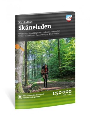 Skåneleden (Skaneleden) Outdoor Friluftsatlas wandelatlas 1:50.000 9789189371217  Calazo Calazo Zweden zuid  Meerdaagse wandelroutes, Wandelgidsen Zuid-Zweden