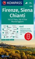Kompass wandelkaart KP-2458  Firenze, Chianti 9783990448861  Kompass Wandelkaarten Kompass Italië  Wandelkaarten Toscane, Florence