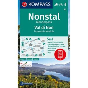 Kompass wandelkaart KP-95 Valle di Non / Nonstal 1:50.000 9783991212263  Kompass Wandelkaarten KP50 Zuid-Tirol, Dolomieten  Wandelkaarten Zuid-Tirol, Dolomieten