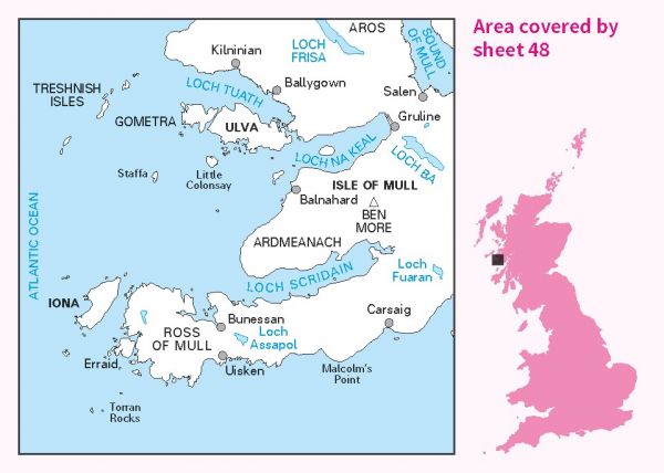 LR-048 Iona, Ulva + West Mull | topografische wandelkaart 9780319261460 Ordnance Survey Landranger Maps 1:50.000 Wandelkaarten Skye & the Western Isles LR-048 Iona, Ulva + West Mull | topografische wandelkaart 9780319261460 Ordnance Survey Landranger Maps 1:50.000 Wandelkaarten Skye & the Western Isles