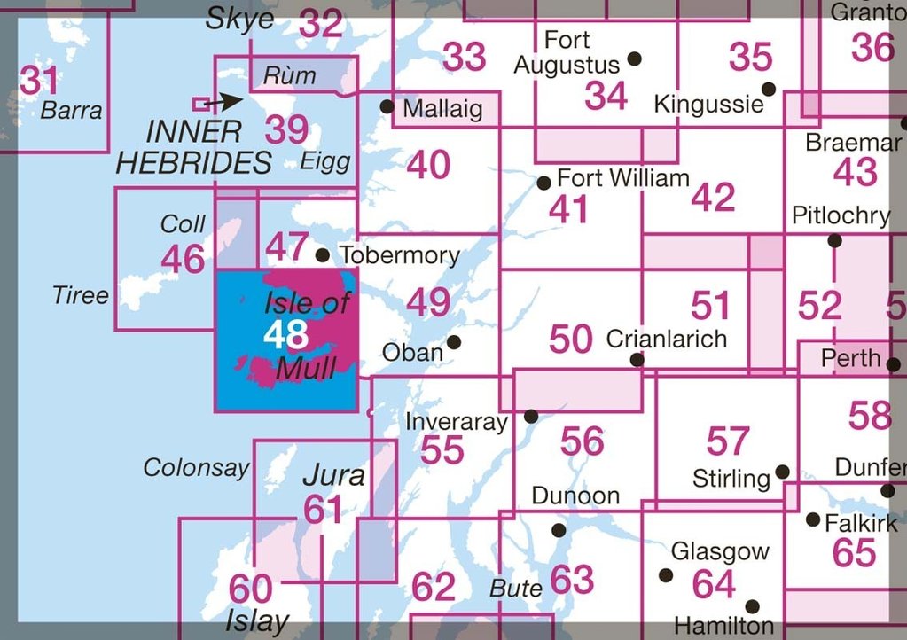 LR-048 Iona, Ulva + West Mull | topografische wandelkaart 9780319261460 Ordnance Survey Landranger Maps 1:50.000 Wandelkaarten Skye & the Western Isles LR-048 Iona, Ulva + West Mull | topografische wandelkaart 9780319261460 Ordnance Survey Landranger Maps 1:50.000 Wandelkaarten Skye & the Western Isles