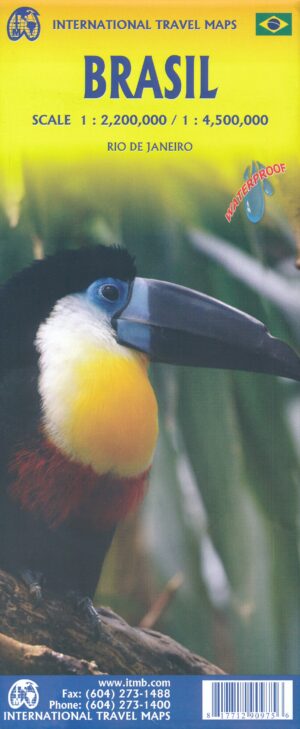ITM Brasil | landkaart, autokaart 1:2.200.000 / 4.500.000 9781771290975  International Travel Maps   Landkaarten en wegenkaarten Brazilië