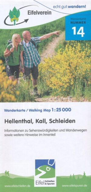 wandelkaart EV-14 Hellenthal-Kall-Schleiden 1:25.000 9783944620350  Eifelverein Wandelkaarten Eifel  Wandelkaarten Eifel