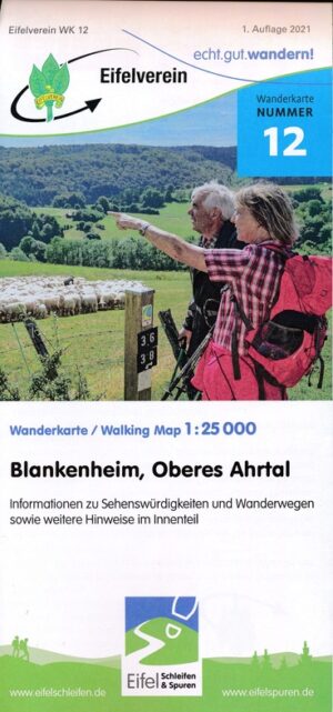 wandelkaart EV-12  Blankenheim/Oberes Ahrtal 1:25.000 9783944620398  Eifelverein Wandelkaarten Eifel  Wandelkaarten Eifel